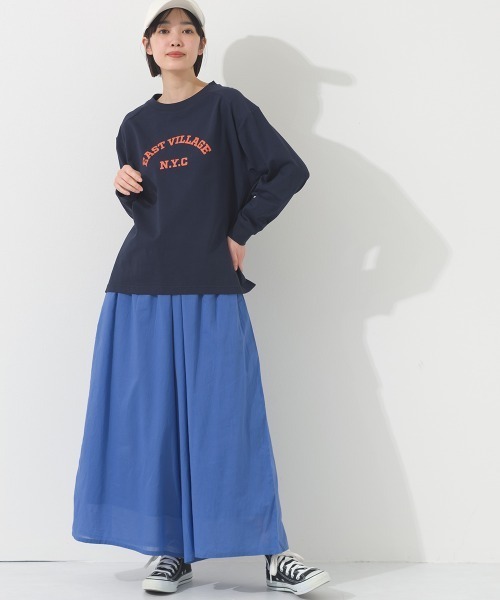 OMNES(オムネス)の「ロゴプリント長袖Tシャツ EASTVILLAGE(Tシャツ/カットソー・レディース・ピンク/ライトグレー/ネイビー/ホワイト・MEDIUM/X-LARGE/LARGE)」の18枚目の写真