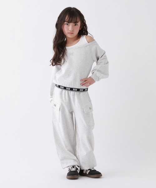 10C REPIPI(ジューシーレピピ)の「【10C REPIPI】HEMロゴオフショルスウェット(スウェット・キッズ・ブラック/サックスブルー/グレー・130cm/140cm/110cm/120cm)」の10枚目の写真