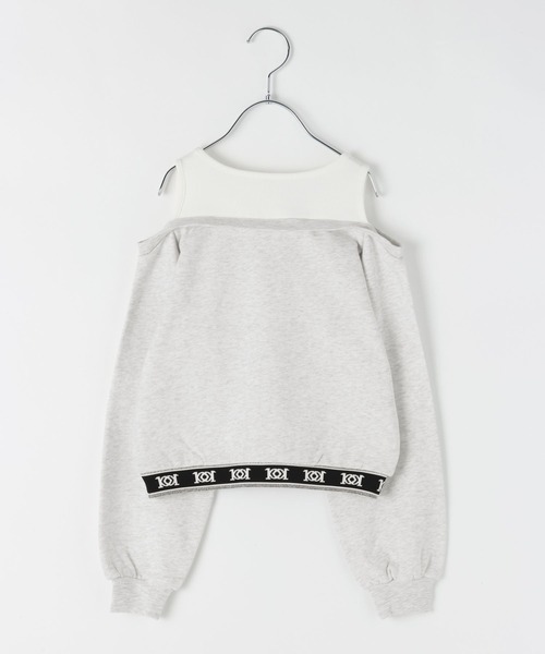 10C REPIPI(ジューシーレピピ)の「【10C REPIPI】HEMロゴオフショルスウェット(スウェット・キッズ・ブラック/サックスブルー/グレー・130cm/140cm/110cm/120cm)」の17枚目の写真