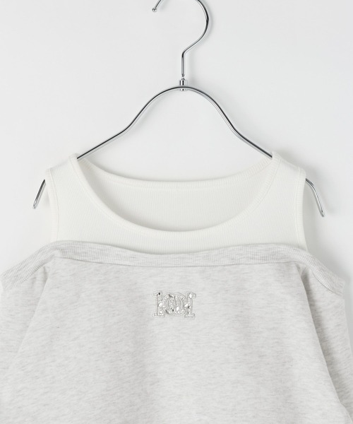 10C REPIPI(ジューシーレピピ)の「【10C REPIPI】HEMロゴオフショルスウェット(スウェット・キッズ・ブラック/サックスブルー/グレー・130cm/140cm/110cm/120cm)」の18枚目の写真