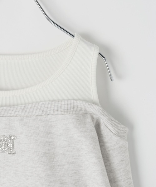 10C REPIPI(ジューシーレピピ)の「【10C REPIPI】HEMロゴオフショルスウェット(スウェット・キッズ・ブラック/サックスブルー/グレー・130cm/140cm/110cm/120cm)」の19枚目の写真