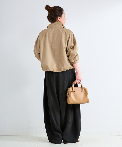 B.C STOCK（ベーセーストック）の「スタンドショートブルゾン（ブルゾン・レディース・ベージュ/ブラック・FREE）」の13枚目の写真