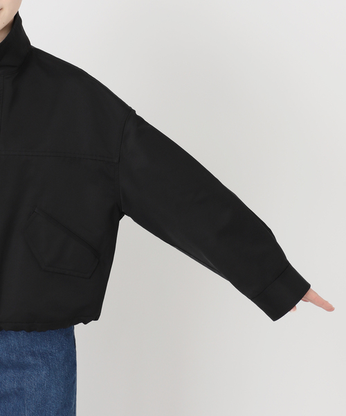 B.C STOCK（ベーセーストック）の「スタンドショートブルゾン（ブルゾン・レディース・ベージュ/ブラック・FREE）」の22枚目の写真