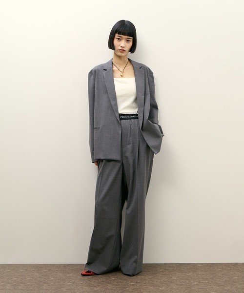 ADAM ET ROPE'（アダムエロペ）の「【PROTAGONISTA for ADAM ET ROPE'】別注2wayストレッチ Washable Pants（スラックス・レディース・ネイビー/グレー・1/0）」の5枚目の写真