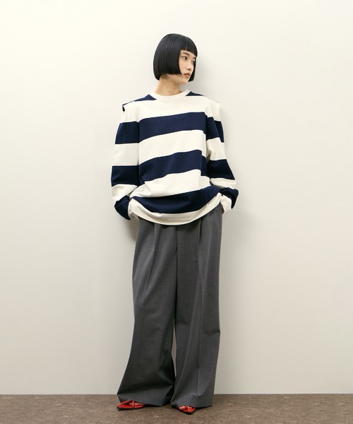 ADAM ET ROPE'（アダムエロペ）の「【PROTAGONISTA for ADAM ET ROPE'】別注2wayストレッチ Washable Pants（スラックス・レディース・ネイビー/グレー・1/0）」の6枚目の写真