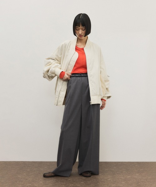 ADAM ET ROPE'（アダムエロペ）の「【PROTAGONISTA for ADAM ET ROPE'】別注2wayストレッチ Washable Pants（スラックス・レディース・ネイビー/グレー・1/0）」の7枚目の写真