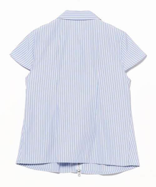 Ray BEAMS(レイビームス)の「【8/6 再値下げ】ストライプ ジップ シャツ ハーフスリーブ(シャツ/ブラウス・レディース・ベージュ/ブルー・ONE SIZE)」の22枚目の写真