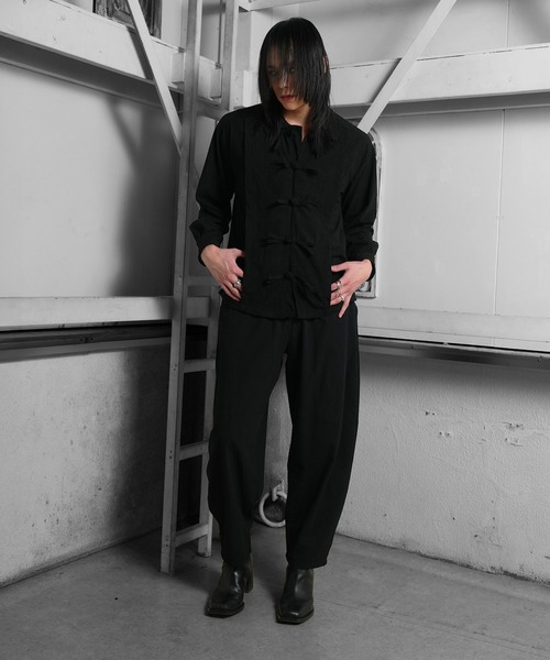 Ruze(ルゼ)の「Dry touch curve cut easy wide pants/ドライタッチ カーブカット イージーワイドパンツ(その他パンツ・メンズ・ブラック・FREE)」の5枚目の写真