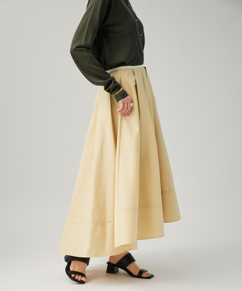 VERMEIL par iena（ヴェルメイユパーイエナ）の「Typewriter タックスカート（スカート・レディース・ライトイエロー/ネイビー・38/36）」の18枚目の写真