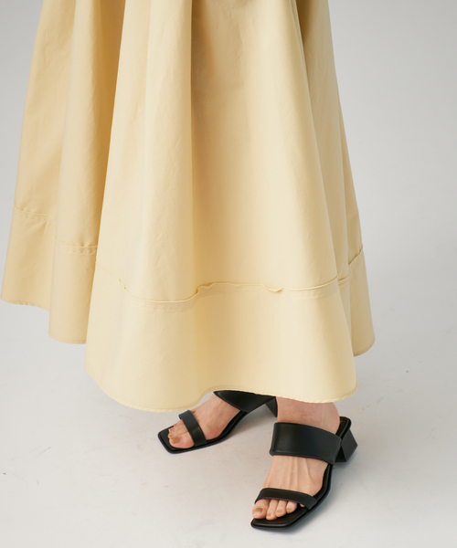 VERMEIL par iena（ヴェルメイユパーイエナ）の「Typewriter タックスカート（スカート・レディース・ライトイエロー/ネイビー・38/36）」の20枚目の写真