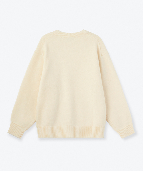 MUSINSA STANDARD KIDS（ムシンサスタンダードキッズ）の「エッセンシャルクルーネックニット[クリーム]（ニット/セーター・レディース・その他・110/120/130/140/150/160）」の8枚目の写真