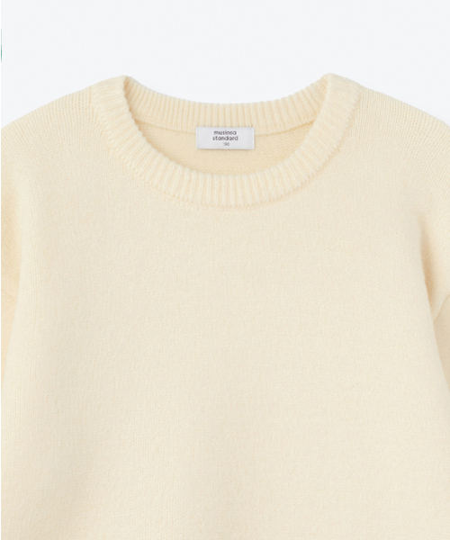 MUSINSA STANDARD KIDS（ムシンサスタンダードキッズ）の「エッセンシャルクルーネックニット[クリーム]（ニット/セーター・レディース・その他・110/120/130/140/150/160）」の2枚目の写真