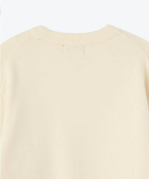MUSINSA STANDARD KIDS（ムシンサスタンダードキッズ）の「エッセンシャルクルーネックニット[クリーム]（ニット/セーター・レディース・その他・110/120/130/140/150/160）」の3枚目の写真