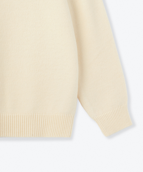 MUSINSA STANDARD KIDS（ムシンサスタンダードキッズ）の「エッセンシャルクルーネックニット[クリーム]（ニット/セーター・レディース・その他・110/120/130/140/150/160）」の5枚目の写真