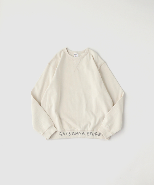 B.C STOCK（ベーセーストック）の「ANTS & ELEPHANTS / アンツアンドエレファンツ ヴィンテージ プルオーバー（Tシャツ/カットソー・メンズ・アイボリー/ブラック/ブルー系その他・LARGE/MEDIUM）」の8枚目の写真