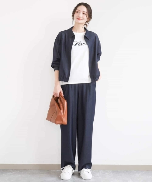 MK MICHEL KLEIN（エムケーミッシェルクラン）の「ビーズ刺繍ロゴTシャツ/洗える（Tシャツ/カットソー・レディース・ホワイト/ベージュ・38）」の7枚目の写真