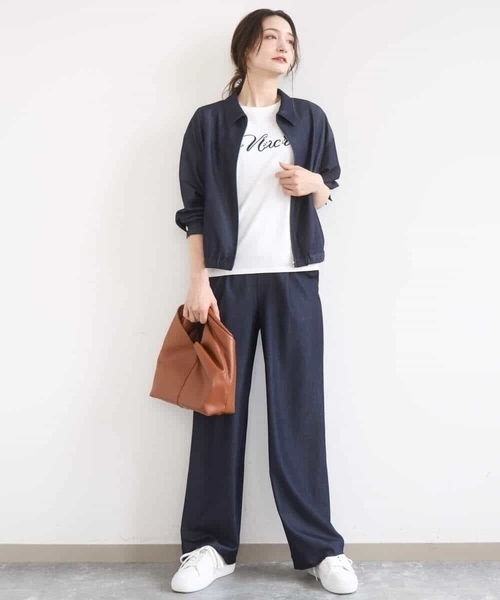 MK MICHEL KLEIN（エムケーミッシェルクラン）の「ビーズ刺繍ロゴTシャツ/洗える（Tシャツ/カットソー・レディース・ホワイト/ベージュ・38）」の9枚目の写真