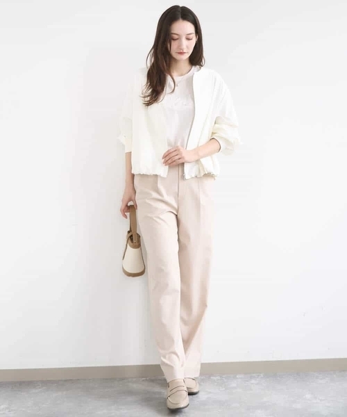 MK MICHEL KLEIN（エムケーミッシェルクラン）の「ビーズ刺繍ロゴTシャツ/洗える（Tシャツ/カットソー・レディース・ホワイト/ベージュ・38）」の19枚目の写真