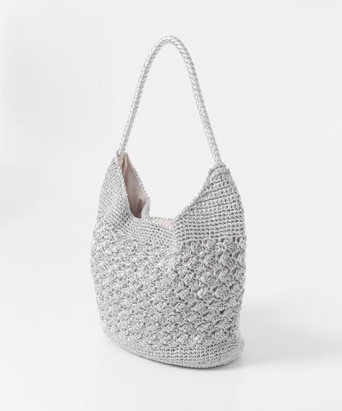 SENSE OF PLACE by URBAN RESEARCH（センスオブプレイスバイアーバンリサーチ）の「メタリックヤーンバッグ（かごバッグ・レディース・ブラウン/その他1/ネイビー/シルバー・ONE）」の10枚目の写真