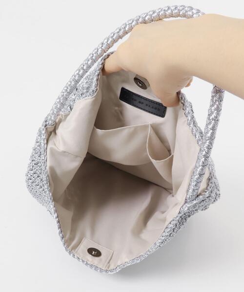 SENSE OF PLACE by URBAN RESEARCH（センスオブプレイスバイアーバンリサーチ）の「メタリックヤーンバッグ（かごバッグ・レディース・ブラウン/その他1/ネイビー/シルバー・ONE）」の12枚目の写真