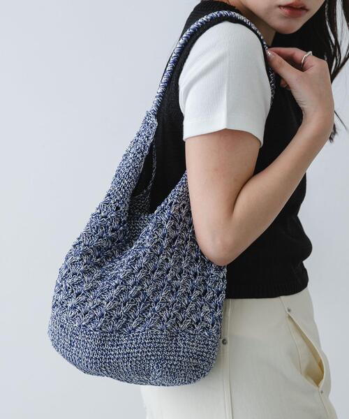 SENSE OF PLACE by URBAN RESEARCH（センスオブプレイスバイアーバンリサーチ）の「メタリックヤーンバッグ（かごバッグ・レディース・ブラウン/その他1/ネイビー/シルバー・ONE）」の13枚目の写真