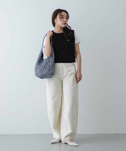 SENSE OF PLACE by URBAN RESEARCH（センスオブプレイスバイアーバンリサーチ）の「メタリックヤーンバッグ（かごバッグ・レディース・ブラウン/その他1/ネイビー/シルバー・ONE）」の15枚目の写真