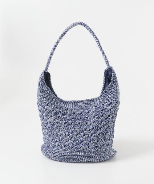 SENSE OF PLACE by URBAN RESEARCH（センスオブプレイスバイアーバンリサーチ）の「メタリックヤーンバッグ（かごバッグ・レディース・ブラウン/その他1/ネイビー/シルバー・ONE）」の17枚目の写真