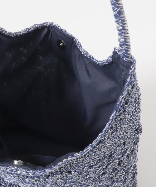 SENSE OF PLACE by URBAN RESEARCH（センスオブプレイスバイアーバンリサーチ）の「メタリックヤーンバッグ（かごバッグ・レディース・ブラウン/その他1/ネイビー/シルバー・ONE）」の18枚目の写真