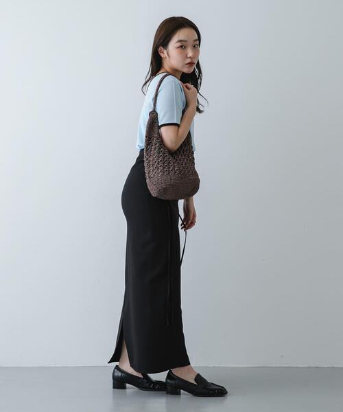 SENSE OF PLACE by URBAN RESEARCH（センスオブプレイスバイアーバンリサーチ）の「メタリックヤーンバッグ（かごバッグ・レディース・ブラウン/その他1/ネイビー/シルバー・ONE）」の20枚目の写真