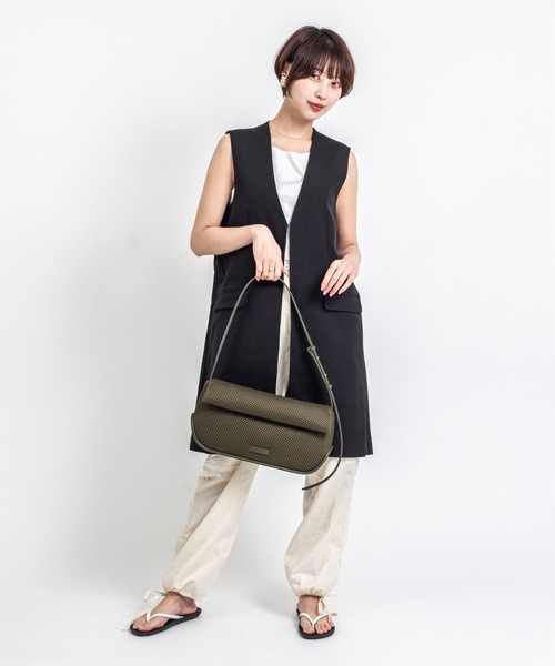 ADD CULUMN(アドカラム)の「【ADD CULUMN/アドカラム】メッシュショルダーバッグ ROLLA OBLONG M MESH(ショルダーバッグ・レディース・ブラック/カーキ・FREE)」の10枚目の写真