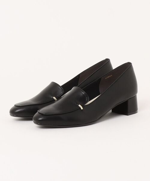 ABC-MART(エービーシーマート)の「JOLI ENCORE(TI) ジョリー・アンコール ONEPOINT HEEL LOAFER 4 ワンポイントヒールローファー 4 JE16604A BLACK(パンプス・レディース・ブラック・22.5cm/23.0cm/23.5cm/24.0cm/24.5cm)」の1枚目の写真