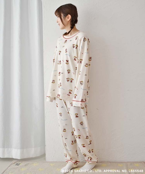 sanrio（サンリオ）の「パティ＆ジミーワッフルルームウェア上下セット（ルームウェア/パジャマ・レディース・オフホワイト/クリーム・ML）」の5枚目の写真