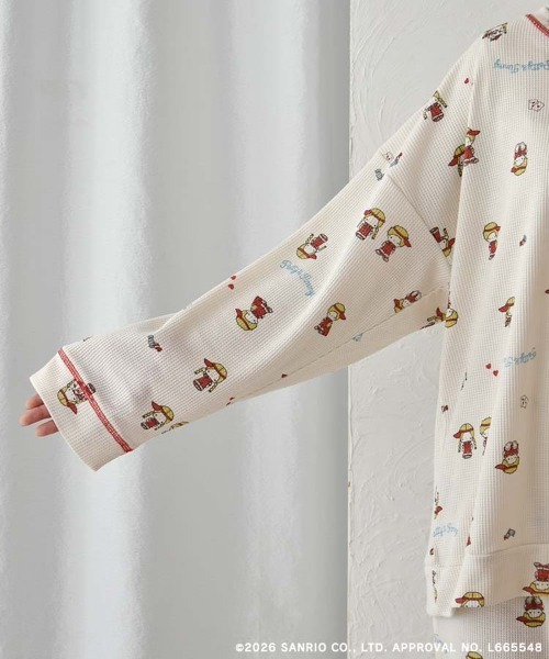 sanrio（サンリオ）の「パティ＆ジミーワッフルルームウェア上下セット（ルームウェア/パジャマ・レディース・オフホワイト/クリーム・ML）」の12枚目の写真