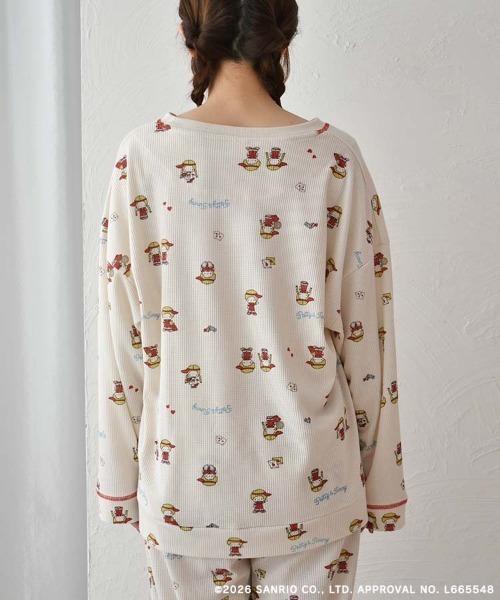 sanrio（サンリオ）の「パティ＆ジミーワッフルルームウェア上下セット（ルームウェア/パジャマ・レディース・オフホワイト/クリーム・ML）」の11枚目の写真