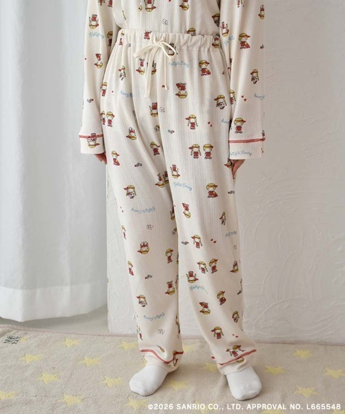 sanrio（サンリオ）の「パティ＆ジミーワッフルルームウェア上下セット（ルームウェア/パジャマ・レディース・オフホワイト/クリーム・ML）」の14枚目の写真