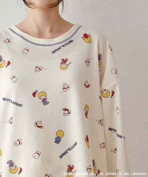 sanrio（サンリオ）の「パティ＆ジミーワッフルルームウェア上下セット（ルームウェア/パジャマ・レディース・オフホワイト/クリーム・ML）」の22枚目の写真