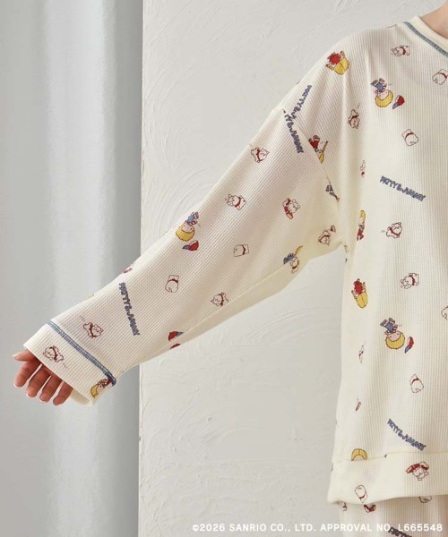 sanrio（サンリオ）の「パティ＆ジミーワッフルルームウェア上下セット（ルームウェア/パジャマ・レディース・オフホワイト/クリーム・ML）」の21枚目の写真
