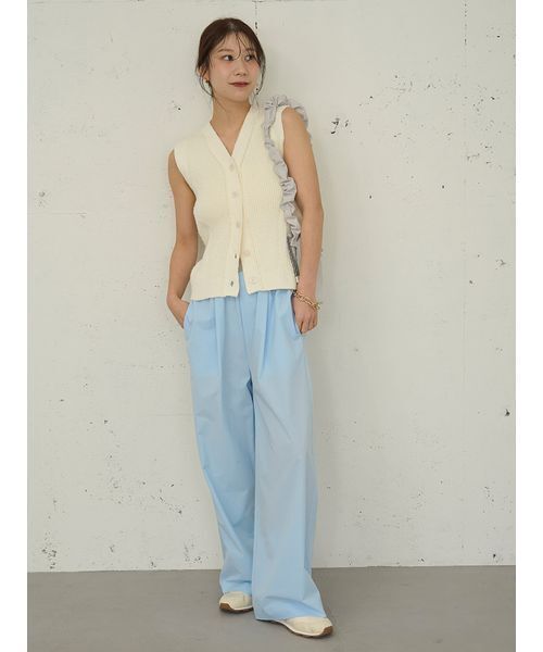 emmi（エミ）の「【Movique】アクティブイージーパンツ/撥水/UVカット/接触冷感（その他パンツ・レディース・ブラック/ライトベージュ/ライトブルー・0/1）」の3枚目の写真