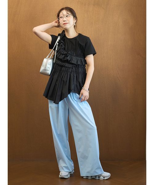 emmi（エミ）の「【Movique】アクティブイージーパンツ/撥水/UVカット/接触冷感（その他パンツ・レディース・ブラック/ライトベージュ/ライトブルー・0/1）」の14枚目の写真