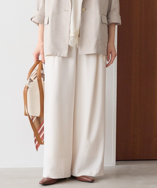 Elura（エルーラ）の「サラサラリラクシーワイドパンツ＜低身長サイズあり＞/656777（その他パンツ・レディース・ダークブラウン/ブラック/ゼブラ/オフホワイト/ミント/モカ・MEDIUM/SMALL/FREE(S)/LARGE）」の2枚目の写真