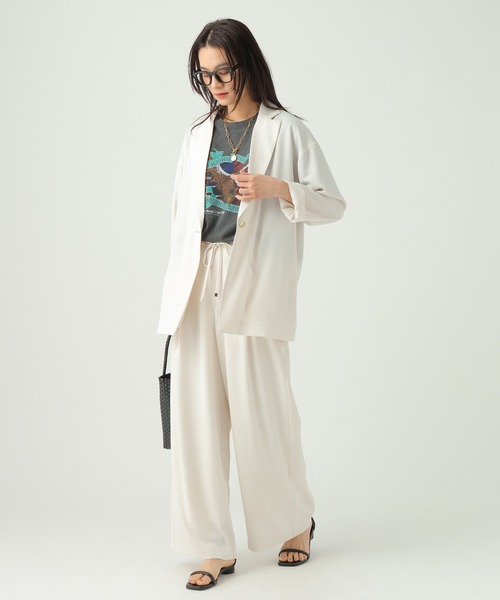 Elura（エルーラ）の「サラサラリラクシーワイドパンツ＜低身長サイズあり＞/656777（その他パンツ・レディース・ダークブラウン/ブラック/ゼブラ/オフホワイト/ミント/モカ・MEDIUM/SMALL/FREE(S)/LARGE）」の8枚目の写真