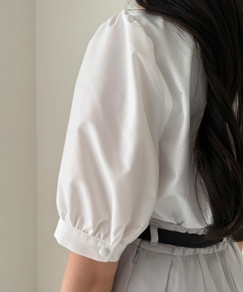 F i.n.t（フィント）の「ギンガムチェックはしごリボンブラウス（シャツ/ブラウス・レディース・アイボリー/オフホワイト・FREE）」の7枚目の写真