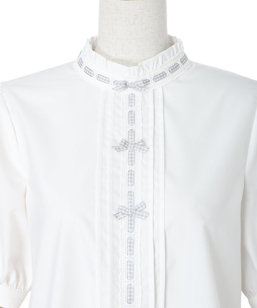 F i.n.t（フィント）の「ギンガムチェックはしごリボンブラウス（シャツ/ブラウス・レディース・アイボリー/オフホワイト・FREE）」の21枚目の写真