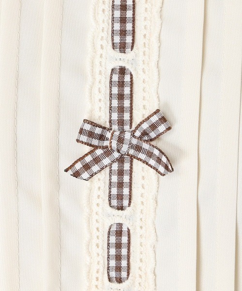 F i.n.t（フィント）の「ギンガムチェックはしごリボンブラウス（シャツ/ブラウス・レディース・アイボリー/オフホワイト・FREE）」の11枚目の写真