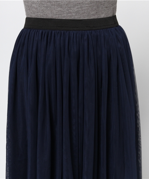 LBC（エルビーシー）の「チュールギャザースカート                  （スカート・レディース・ライトグレー/ネイビー/ダークネイビー/ベージュ・LARGE/MEDIUM）」の7枚目の写真