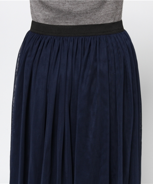 LBC（エルビーシー）の「チュールギャザースカート                  （スカート・レディース・ライトグレー/ネイビー/ダークネイビー/ベージュ・LARGE/MEDIUM）」の8枚目の写真