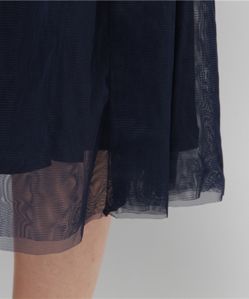 LBC（エルビーシー）の「チュールギャザースカート                  （スカート・レディース・ライトグレー/ネイビー/ダークネイビー/ベージュ・LARGE/MEDIUM）」の9枚目の写真