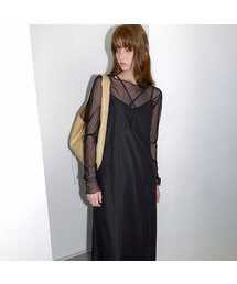 V-NECK BACK STRING SLEEVELESS DRESS (OP-6325)