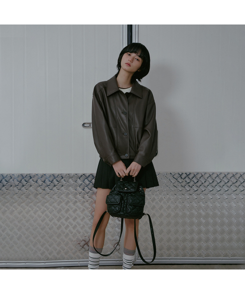 LAP（ラップ）の「HEART CHAIN QUILTED BACKPACK AS7AB260（バックパック/リュック・レディース・ブラック・FREE）」の6枚目の写真