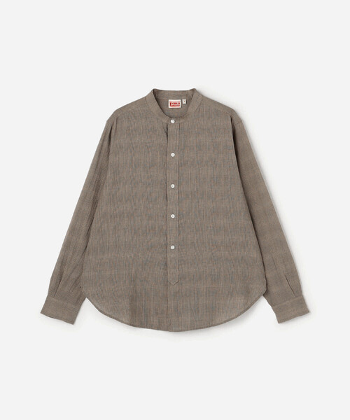 Bshop（ビショップ）の「INDIA INDUSTRY | ファインラインチェック バンドカラーシャツ WOMEN（シャツ/ブラウス・レディース・ベージュ系その他/グレー系その他・1）」の17枚目の写真